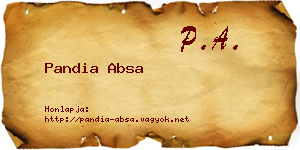 Pandia Absa névjegykártya